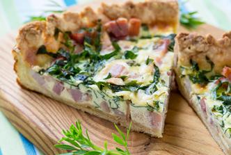 Quiche od slanine, špinata i parmezana