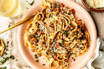 blonde bolonjez, bolognese bianco