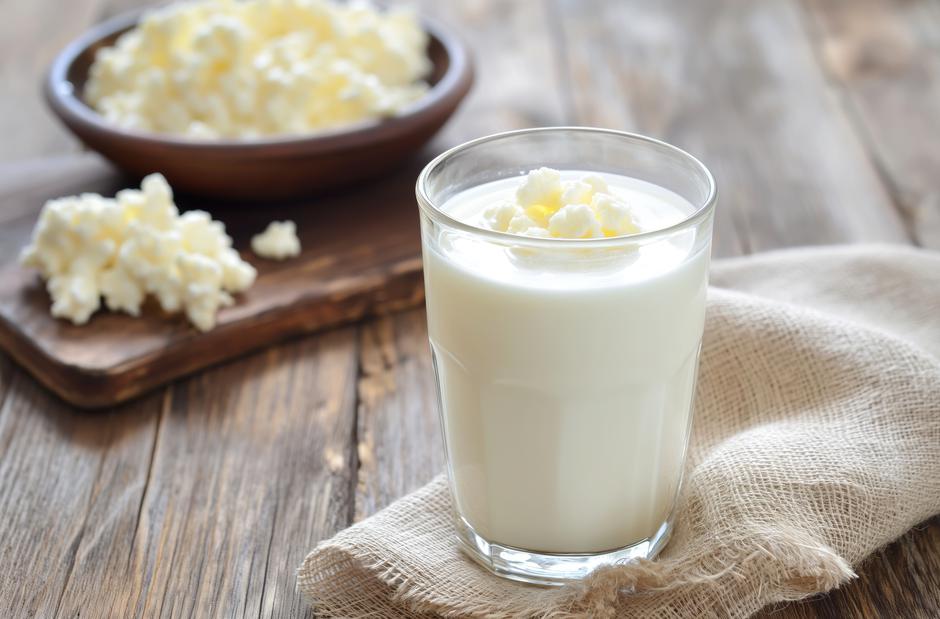 A glass of kefir with mushrooms on top | Author: Danil Rudenko / Vecteezy