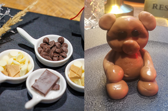 tasting od čokolade, medvjedić od čokolade