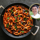 lignje s maslinama i rajčicama, stevo karapandža