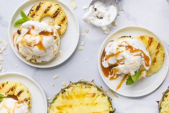 grilani ananas sa sladoledom