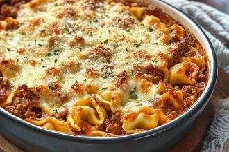 Zapečeni tortelini s mesom i sirom