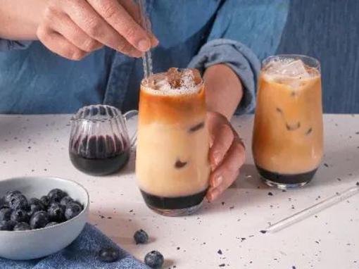 blueberry iced latte