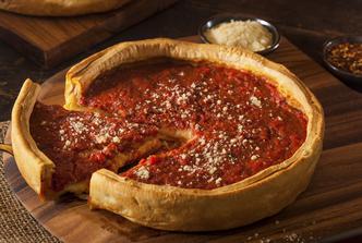 Deep dish pizza