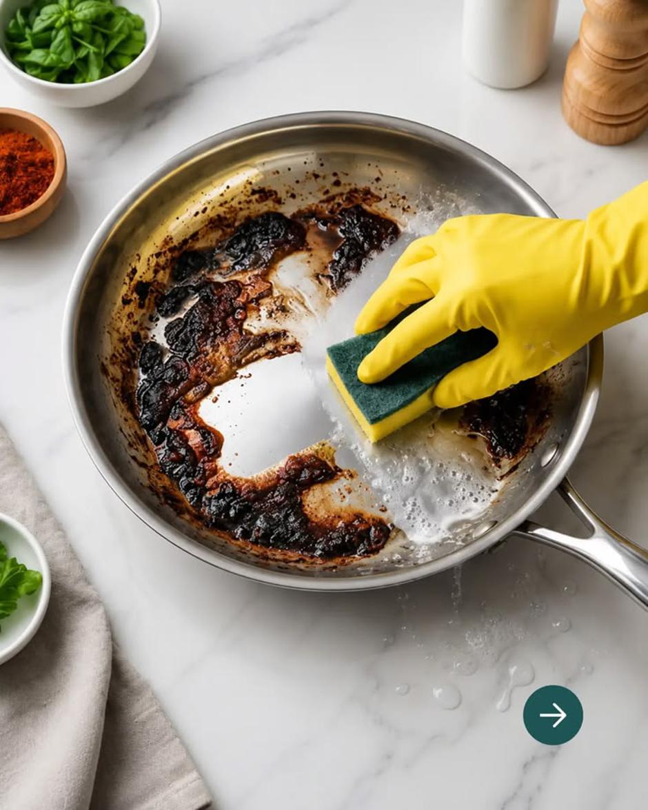 zagorena tava, ćišćenje | Author: Wesol -Hygiene & Cleaning Product/Pinterest
