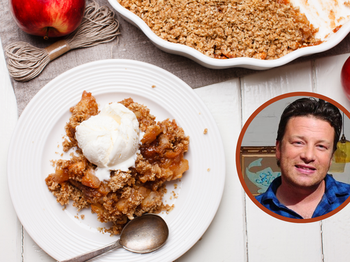 crumble od jabuka, jamie oliver