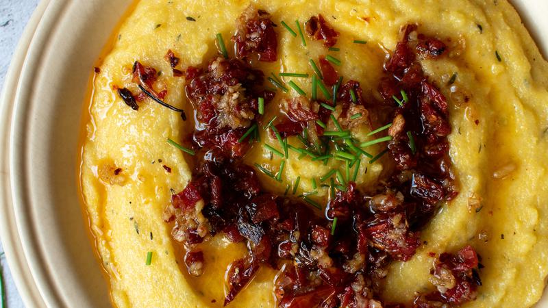 GENIJALAN PRILOG Palenta sa su&scaron;enim raj&ccaron;icama