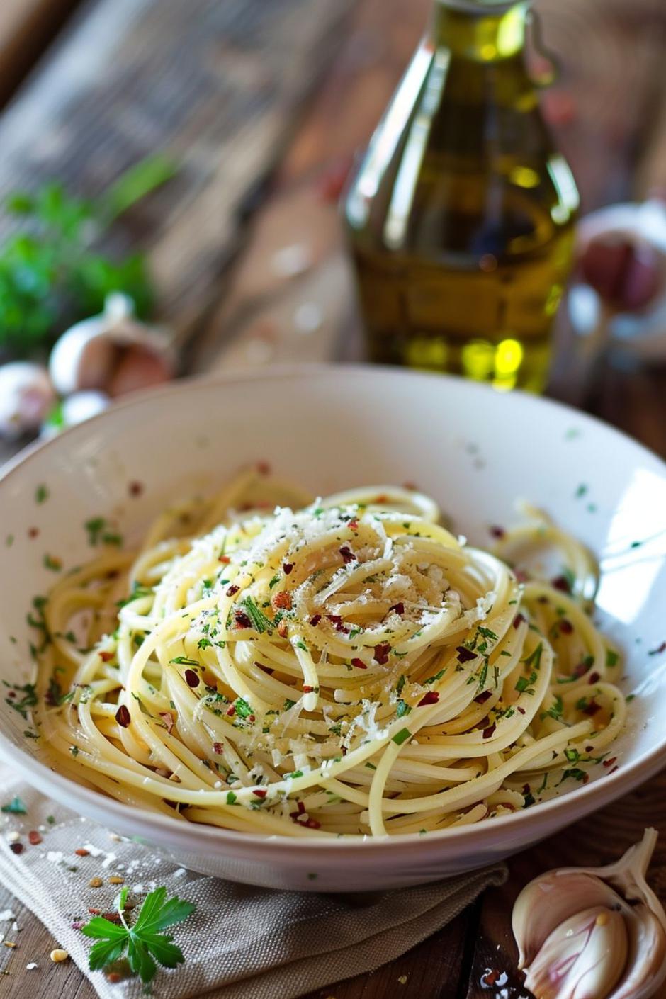 tjestenina aglio e olio | Author: Happy Muncher's Home & Kitchen/Pinterest