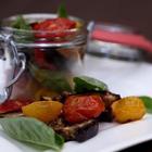 Salata od pečene cherry rajčice, patlidžana i bosiljka