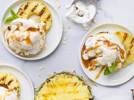 grilani ananas sa sladoledom