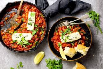 Pečeni slanutak s feta sirom