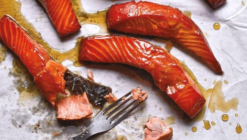 salmon candy, kandirani losos