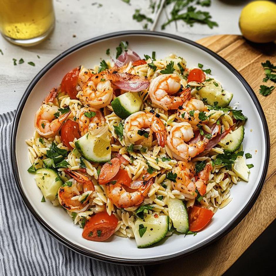 Salata od kozica i orzo tjestenine koja miriše na more | Author: @succulent_recepies Pinterest