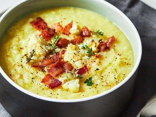 Lagana, ali zasitna krem juha od cvjetače i poriluka