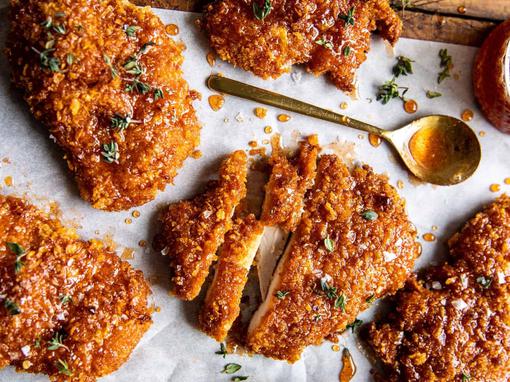 party piletina, pileća prsa, panko mrvice