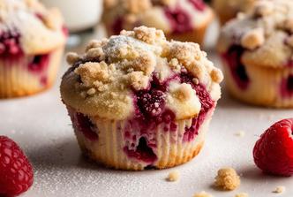 cheesecake muffini s malinama