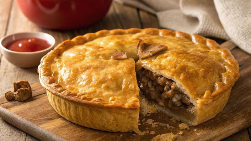 Ispeci so&ccaron;nu tourti&egrave;re pitu s mesom i za&ccaron;inima