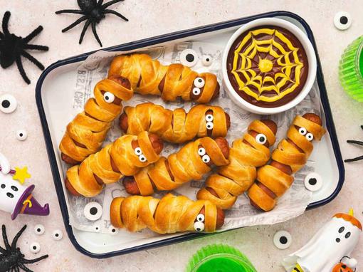 hot dog mumije, halloween