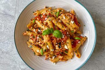 salmon feta pasta