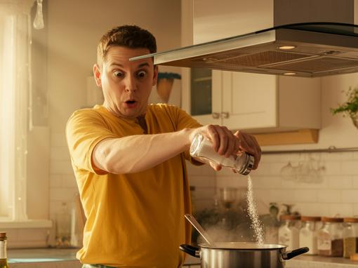 A,Person,Putting,Too,Much,Salt,In,The,Food