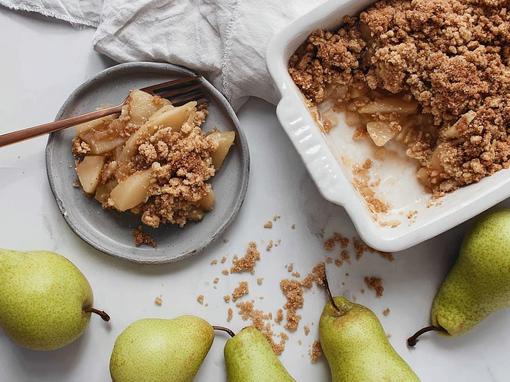 crumble s kruškama