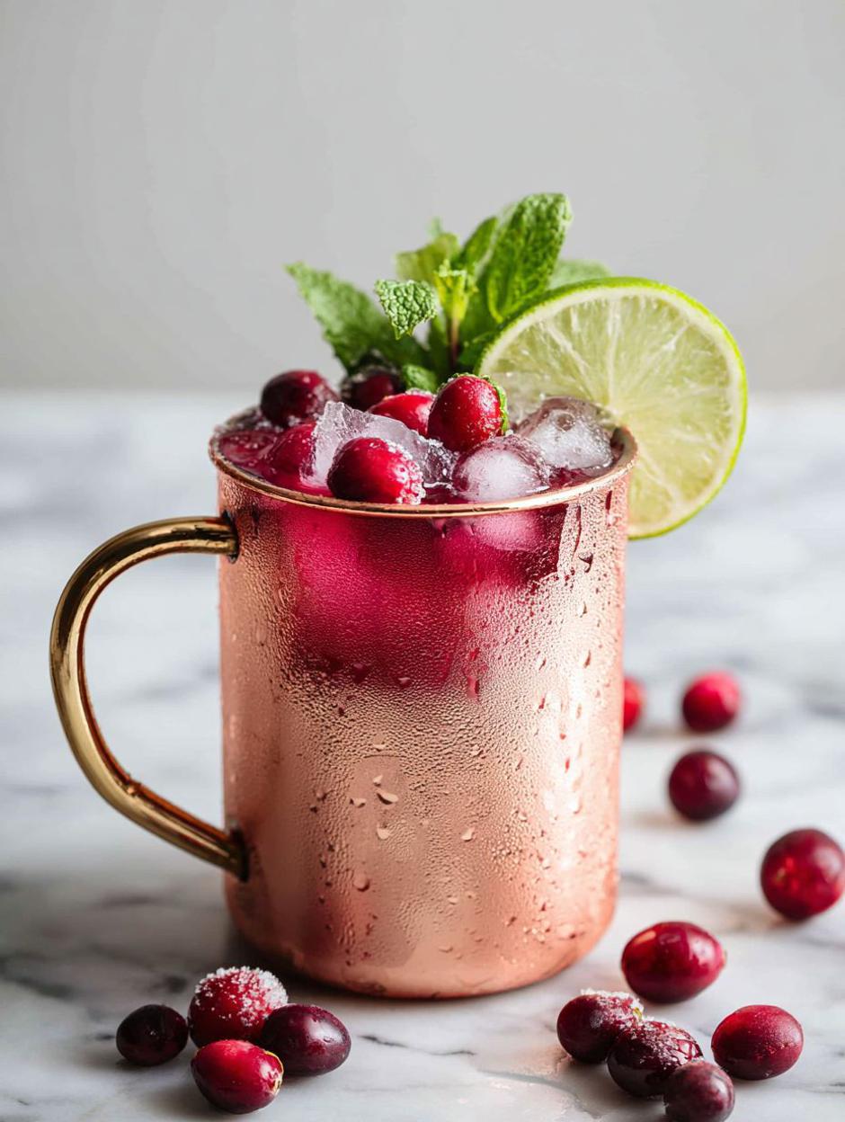 cranberry mule | Author: The Fresh Man Cook/Pinterest