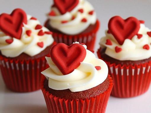 cupcakes za Valentinovo