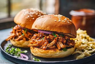 sendvič s trganom piletinom