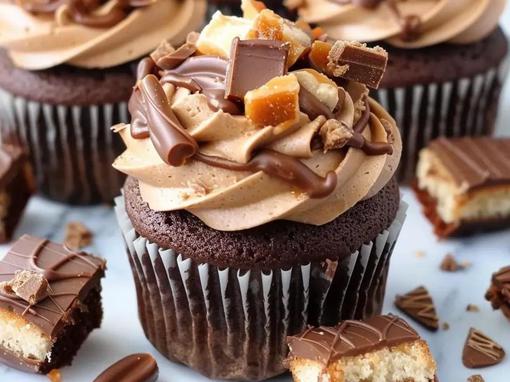 snickers cupcakes