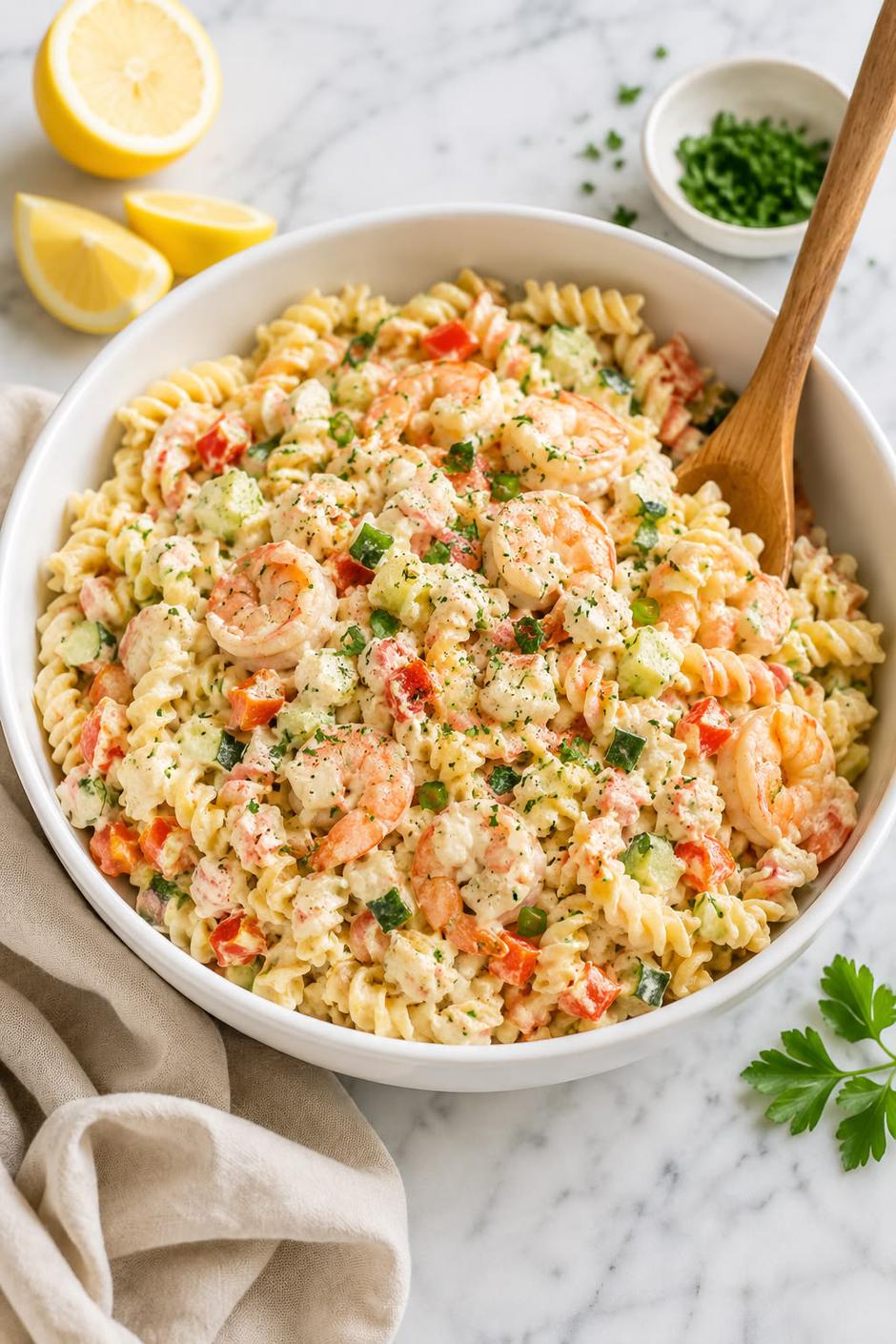 salata s kozicama i tjesteninom | Author: Stacy Weaver/Pinterest; AI