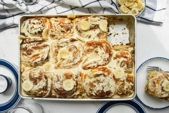 banana bread cimet rolice