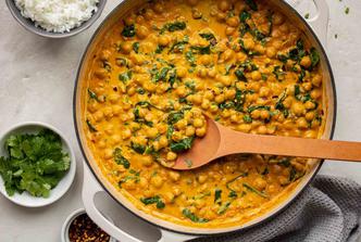 curry od slanutka sa špinatom