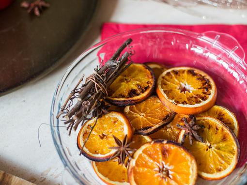 sušene kriške naranče, ukrasi