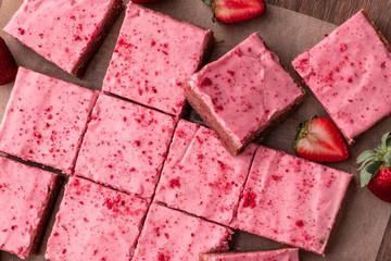 ružičasti brownies, valentinovo