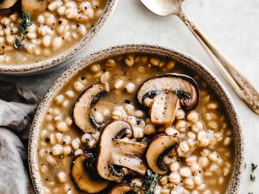 juha s gljivama i ječmom