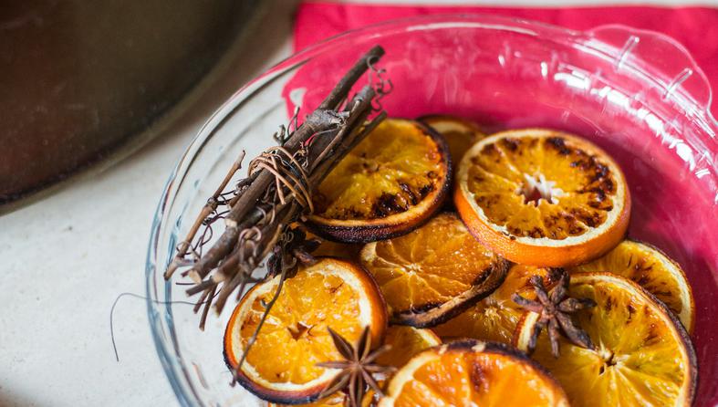 sušene kriške naranče, ukrasi