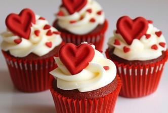 cupcakes za Valentinovo