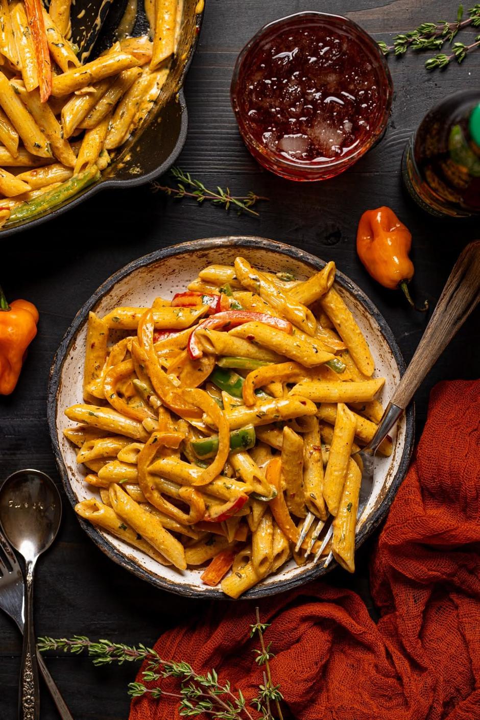 rasta pasta | Author: Shanika Graham-White, Orchids + Sweet Tea®/Pinterest