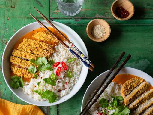 riža, japan, katsu piletina