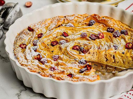 hrskavi zgužvani tart s brusnicama