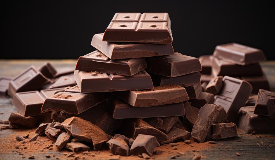 some pieces of chocolate sitting next to each other | Author: yganko