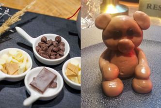 tasting od čokolade, medvjedić od čokolade