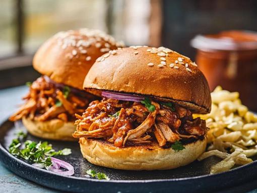 sendvič s trganom piletinom