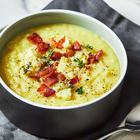 Lagana, ali zasitna krem juha od cvjetače i poriluka