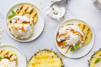 grilani ananas sa sladoledom