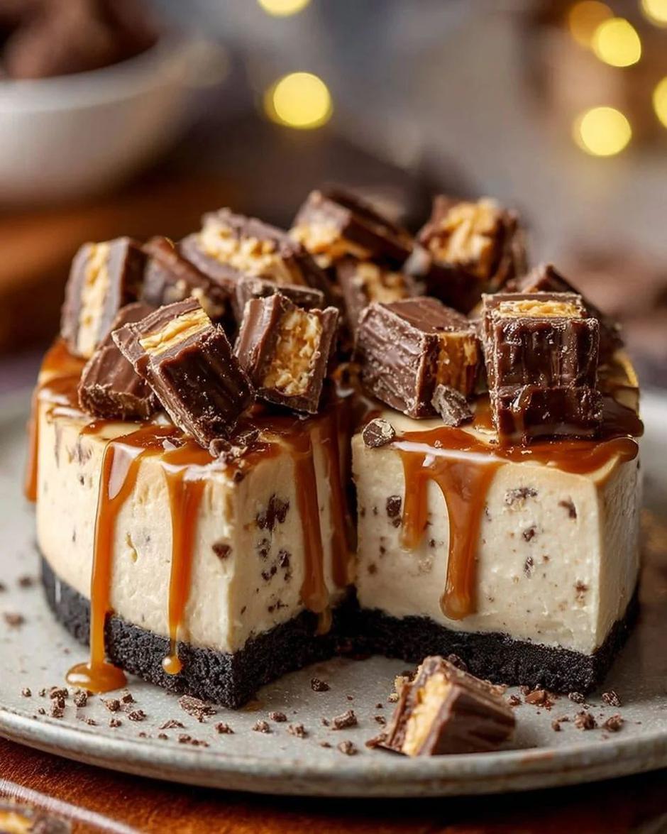 snickers cheesecake | Author: Sweet Treats Recipes/Pinterest