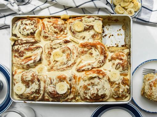 banana bread cimet rolice