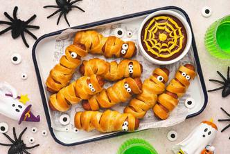 hot dog mumije, halloween