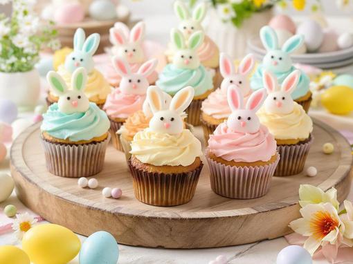 cupcakes, uskrs, zečići